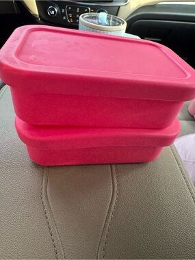 The Dearest Grey Hot Pink Silicone Tupperware
